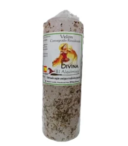 Velón divina con hierbas y aceite