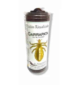Velón garrapata con hierba