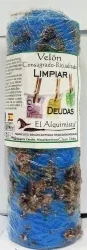 Velón limpiar deudas con hierbas y aceite